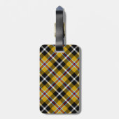 Cornish National Tartan Yellow and Black Pset Bagagelabel (Achterkant verticaal)