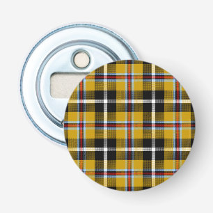 Cornish National Tartan Yellow and Black Pset Button Flesopener
