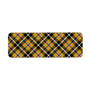 Cornish National Tartan Yellow and Black Pset Etiket