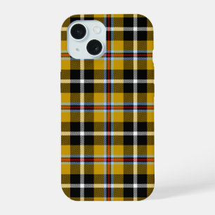 Cornish National Tartan Yellow and Black Pset iPhone 15 Hoesje