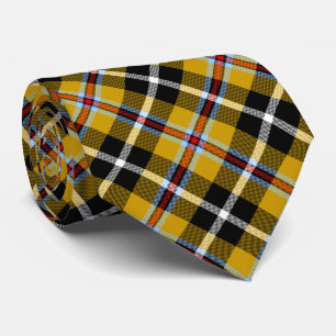 Cornish National Tartan Yellow and Black Pset Stropdas