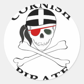 Cornish Pirate 1 Ronde Sticker