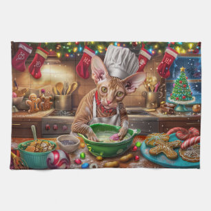 Cornish Rex Holiday Baking: Feestelijke Kerst Theedoek
