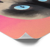 Cornish Rex Kitten Portret Poster (Hoek)