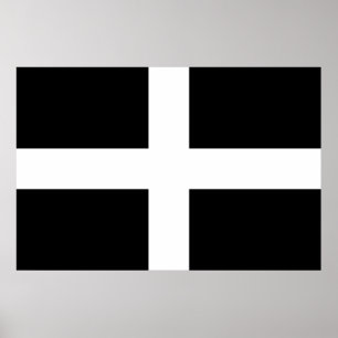 Cornish vlag (Cornwall) (Graafschap van Engeland, Poster