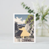 Cornouailles, côte, Angleterre, carte postale de v (Debout devant)