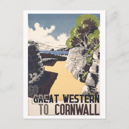 Cornouailles, côte, Angleterre, carte postale de v (Devant)