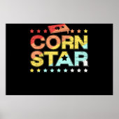 Cornstar een Cornhole Speler Grappig Poster (Voorkant)