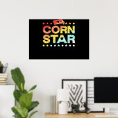 Cornstar een Cornhole Speler Grappig Poster (Thuiskantoor)
