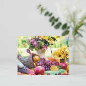 Cornucopia Autumn Harvest Chef's Table Briefkaart (Staand voorkant)