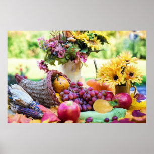 Cornucopia Autumn Harvest Chef's Table Poster