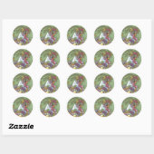 CORNUCOPIA HEN, THANKSGIVING CHICKEN STICKERS RAND (Vel)