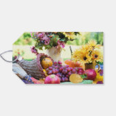 Cornucopia Herfst Harvest Chef's Table Bedankt Cadeaulabel (Achterkant Horizontaal)