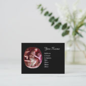 CORNUCOPIA MONOGRAM, Antiek rood zwart Visitekaartje (Staand voorkant)