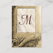 CORNUCOPIA MONOGRAM Brown Sepia White Visitekaartje (Achterkant)