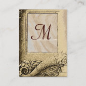CORNUCOPIA MONOGRAM, bruin kraftpapier Visitekaartje (Achterkant)