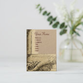 CORNUCOPIA MONOGRAM, bruin kraftpapier Visitekaartje (Staand voorkant)