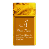 CORNUCOPIA MONOGRAM, felgeel goud Etiket (Voorkant)