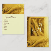 CORNUCOPIA MONOGRAM, felgeel goud Visitekaartje (Voorkant / Achterkant)