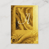 CORNUCOPIA MONOGRAM, felgeel goud Visitekaartje (Achterkant)