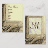 CORNUCOPIA MONOGRAM, felgeel goud Visitekaartje (Voorkant / Achterkant)