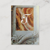 CORNUCOPIA MONOGRAM, heldergrijs, fuchsie, roze Visitekaartje (Achterkant)