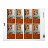 CORNUCOPIA MONOGRAM, zwart-wit grijs bruin Etiket (Full Sheet)