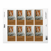 CORNUCOPIA MONOGRAM, zwart-wit grijs bruin Etiket (Full Sheet)