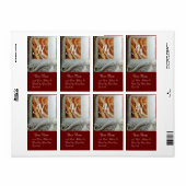 CORNUCOPIA MONOGRAM, zwart wit grijs rood Etiket (Full Sheet)