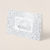 Cornucopia Real Folie Thanksgiving Dinner Invitae Folie Kaarten (Voorkant)