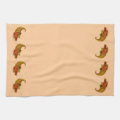 Cornucopia Row Peach Serviettes de cuisine (Horizontal)