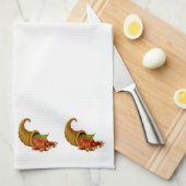 Cornucopia Row White Kitchen Serviettes (Quart Plié)