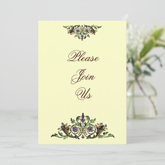 Cornucopia  Thanksgiving Aangepaste Uitnodigingen (Staand voorkant)