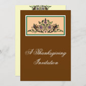 Cornucopia Thanksgiving Aangepaste Uitnodigingen (Voorkant / Achterkant)