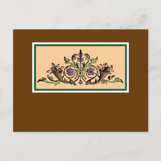 Cornucopia Thanksgiving Art Briefkaart (Voorkant)