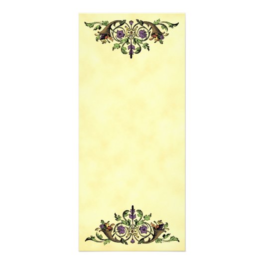 Cornucopia  Thanksgiving Rack Kaart Sjabloon (Achterkant)