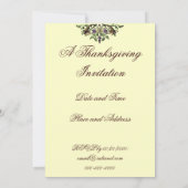 Cornucopia Vintage Thanksgiving Invitations person (Dos)