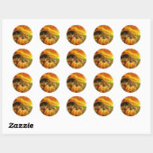 cornucopie 1 ronde sticker (Vel)