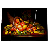 Cornucopie met appels groot cadeauzakje (Voorkant)