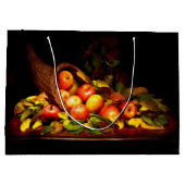 Cornucopie met appels groot cadeauzakje (Achterkant)