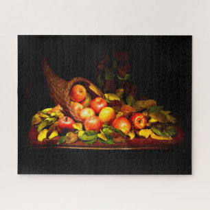 Cornucopie met appels legpuzzel