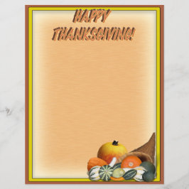 Cornucopie met Herfst Gourds Flyer