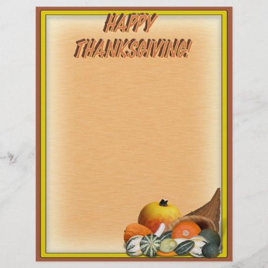 Cornucopie met Herfst Gourds Flyer (Voorkant)