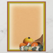 Cornucopie met Herfst Gourds Flyer (Achterkant)