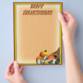 Cornucopie met Herfst Gourds Flyer (Hand)