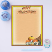 Cornucopie met Herfst Gourds Flyer (Enkel)