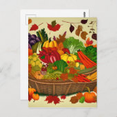 Cornucopie vol groenten briefkaart (Voorkant / Achterkant)