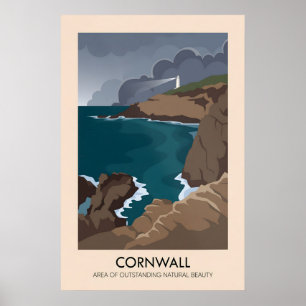 Cornwall AONB Reisposter Poster