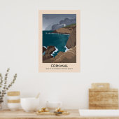 Cornwall AONB Travel Poster (Cuisine)