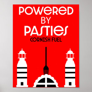 Cornwall Cornish Pasties Engels eten Poster